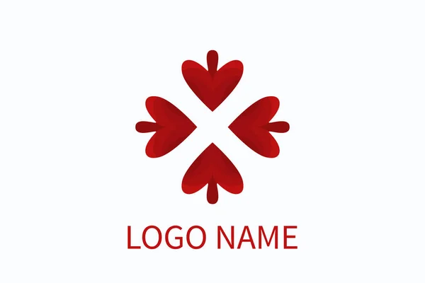 Bloem liefde logo — Stockvector