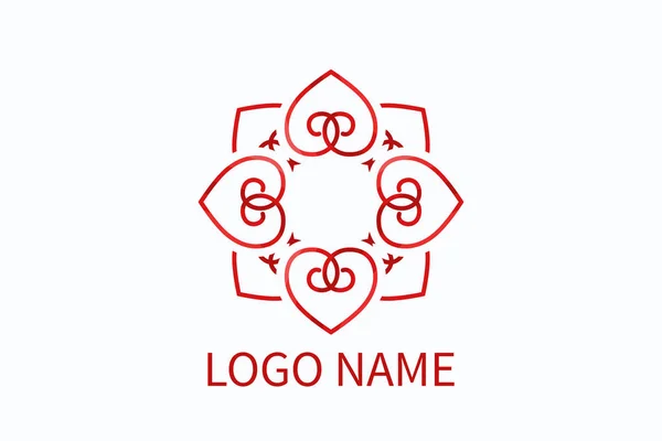 Bloem liefde logo — Stockvector