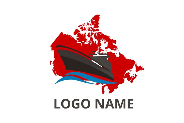 Loď logo — Stockový vektor