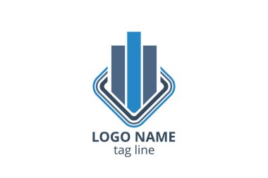 Yaratıcı Logo simgesi tasarım şablonu muhasebe, danışman, finans, yönetim, yatırım şirketi.
