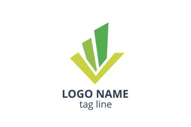 Yaratıcı Logo simgesi tasarım şablonu muhasebe, danışman, finans, yönetim, yatırım şirketi.