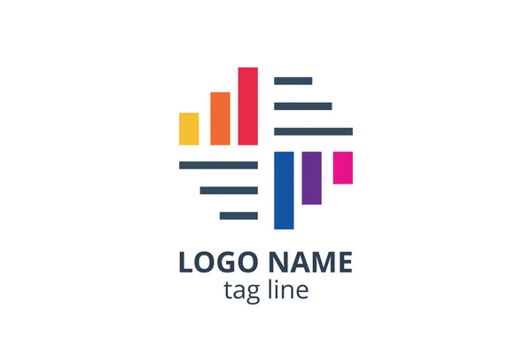 Yaratıcı Logo simgesi tasarım şablonu muhasebe, danışman, finans, yönetim, yatırım şirketi.