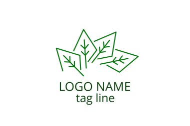 Yaratıcı yaprak simgesi tasarımı. Sağlıklı organizasyon, danışman, finans, hastane, yatırım şirketi, ikamet eden şirket gibi şirketlerin logosu.