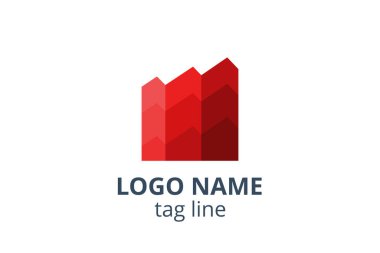Yaratıcı Logo simgesi tasarımı Danışmanlık şirketi, muhasebe, finans, yönetim, yatırım şirketi için Şablon.