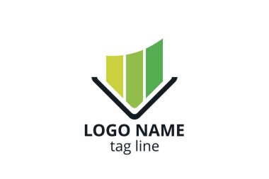 Yaratıcı Logo simgesi tasarımı Danışmanlık şirketi, muhasebe, finans, yönetim, yatırım şirketi için Şablon.