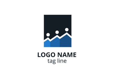 Yaratıcı Logo simgesi tasarımı Danışmanlık şirketi, muhasebe, finans, yönetim, yatırım şirketi için Şablon.
