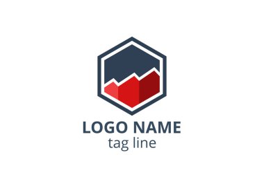 Yaratıcı Logo simgesi tasarımı Danışmanlık şirketi, muhasebe, finans, yönetim, yatırım şirketi için Şablon.