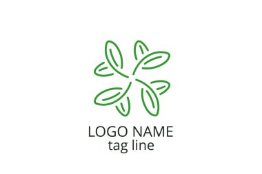 Yaratıcı yaprak simgesi tasarımı. Sağlıklı organizasyon, danışman, finans, hastane, yatırım şirketi, ikamet eden şirket gibi şirketlerin logosu.