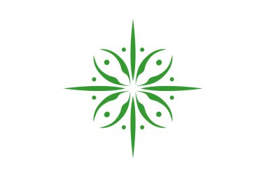 Yaratıcı yaprak simgesi tasarımı. Sağlıklı organizasyon, danışman, finans, hastane, yatırım şirketi, ikamet eden şirket gibi şirketlerin logosu.