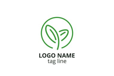 Yaratıcı yaprak simgesi tasarımı. Sağlıklı organizasyon, danışman, finans, hastane, yatırım şirketi, ikamet eden şirket gibi şirketlerin logosu.