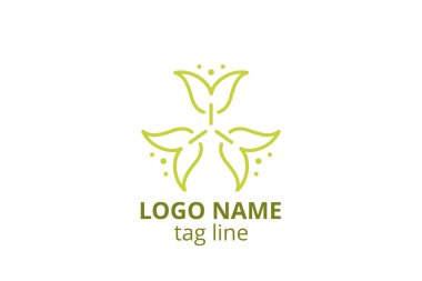 Yaratıcı yaprak simgesi tasarımı. Sağlıklı organizasyon, danışman, finans, hastane, yatırım şirketi, ikamet eden şirket gibi şirketlerin logosu.