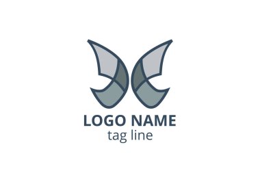 Yaratıcı hayvan ikonu kelebek işareti tasarımı. Güzellik sektörünün logosu, spa derisi gibi, moda. Ya da başka bir modern şirket, danışman, yatırım, şirket.