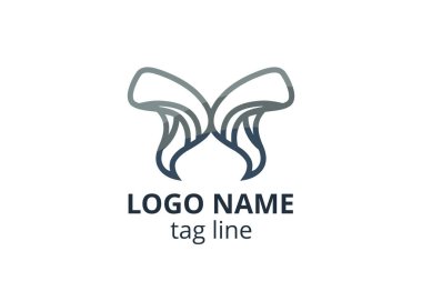 Yaratıcı hayvan ikonu kelebek işareti tasarımı. Güzellik sektörünün logosu, spa derisi gibi, moda. Ya da başka bir modern şirket, danışman, yatırım, şirket.