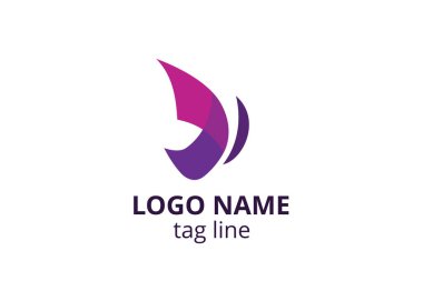 Yaratıcı hayvan ikonu kelebek işareti tasarımı. Güzellik sektörünün logosu, spa derisi gibi, moda. Ya da başka bir modern şirket, danışman, yatırım, şirket.