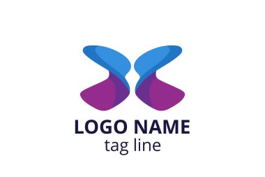 Yaratıcı hayvan ikonu kelebek işareti tasarımı. Güzellik sektörünün logosu, spa derisi gibi, moda. Ya da başka bir modern şirket, danışman, yatırım, şirket.