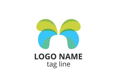 Yaratıcı hayvan ikonu kelebek işareti tasarımı. Güzellik sektörünün logosu, spa derisi gibi, moda. Ya da başka bir modern şirket, danışman, yatırım, şirket.