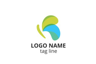 Yaratıcı hayvan ikonu kelebek işareti tasarımı. Güzellik sektörünün logosu, spa derisi gibi, moda. Ya da başka bir modern şirket, danışman, yatırım, şirket.