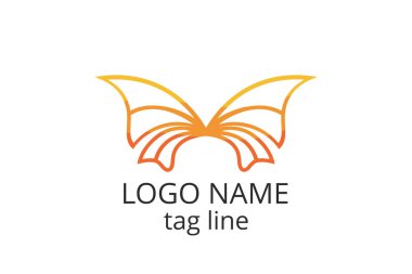 Yaratıcı hayvan ikonu kelebek işareti tasarımı. Güzellik sektörünün logosu, spa derisi gibi, moda. Ya da başka bir modern şirket, danışman, yatırım, şirket.