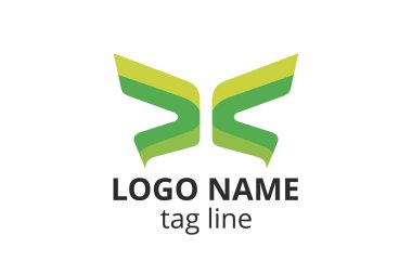 Yaratıcı hayvan ikonu kelebek işareti tasarımı. Güzellik sektörünün logosu, spa derisi gibi, moda. Ya da başka bir modern şirket, danışman, yatırım, şirket.