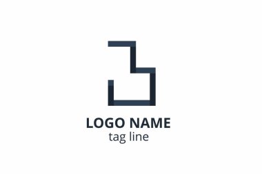 Yaratıcı şekil yapısı tasarımı. Mimarlık ajansının iç mimarisi için şablon logosu. Ya da apartman, konut, bina gibi başka bir şirket..