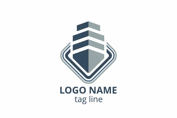 Kreative Gestaltung Von Formstrukturen Template Symbol Logo Für Architektur Agentur — Stockvektor
