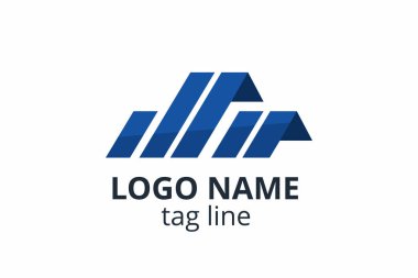 Yaratıcı şekil yapısı tasarımı. İnşaat şirketi için şablon logosu. Ya da apartman, villa, mülk, ev, bina gibi şirketler..
