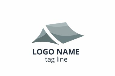 Yaratıcı şekil yapısı tasarımı. İnşaat şirketi için şablon logosu. Ya da apartman, villa, mülk, ev, bina gibi şirketler..