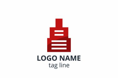 Yaratıcı şekil yapısı tasarımı. İnşaat şirketi için şablon logosu. Ya da apartman, villa, mülk, ev, bina gibi şirketler..