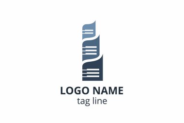 Yaratıcı şekil yapısı tasarımı. İnşaat şirketi için şablon logosu. Ya da apartman, villa, mülk, ev, bina gibi şirketler..