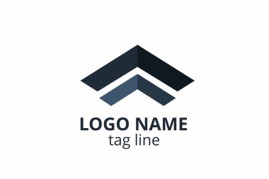 Yaratıcı şekil yapısı tasarımı. İnşaat şirketi için şablon logosu. Ya da apartman, villa, mülk, ev, bina gibi şirketler..