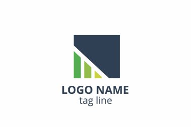 Yaratıcı şekil yapısı tasarımı. Mimarlık ajansının iç mimarisi için şablon logosu. Ya da apartman, konut, bina gibi başka bir şirket..