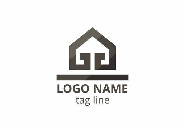 Creative shape structure design. Template icon logo for residential, construction corporate. Or any other company like apartment, villa, estate, house, building.