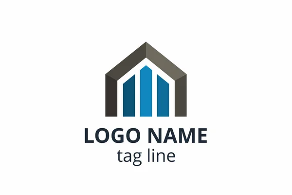 Design Estrutura Forma Criativa Logotipo Ícone Modelo Para Residencial Empresa — Vetor de Stock