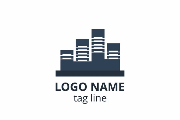 Kreatywny Kształt Struktury Projektu Logo Ikony Szablonu Dla Firm Mieszkaniowych — Wektor stockowy