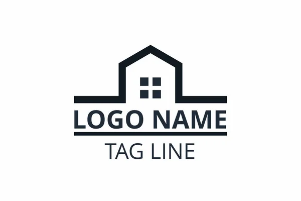 Kreative Gestaltung Von Formstrukturen Template Symbol Logo Für Wohn Bau — Stockvektor