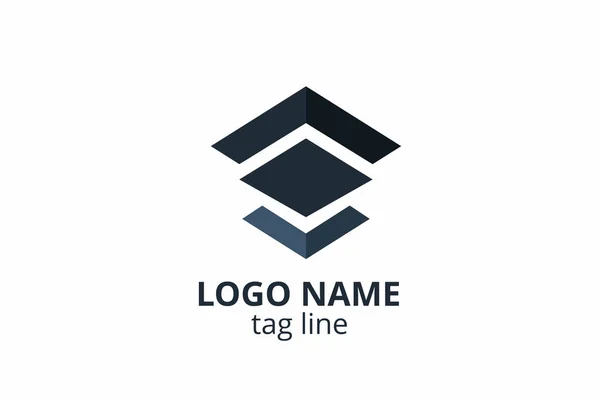Návrhy Kreativních Tvarů Logo Šablony Pro Interiér Architektonické Agentury Nebo — Stockový vektor