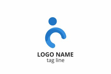 Yaratıcı insanlar siluet tasarımı. Ağ kuruluşu, sağlık kliniği, eğitim, finans kuruluşu, yatırım danışmanı gibi modern işletmeler için şablon simgesi logosu.