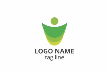 Yaratıcı insanlar siluet tasarımı. Ağ kuruluşu, sağlık kliniği, eğitim, finans kuruluşu, yatırım danışmanı gibi modern işletmeler için şablon simgesi logosu.