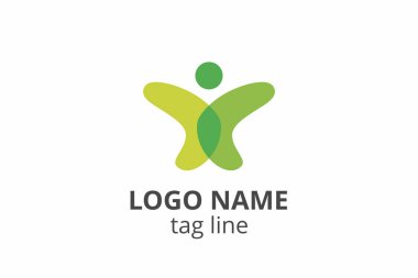 Yaratıcı insanlar siluet tasarımı. Ağ kuruluşu, sağlık kliniği, eğitim, finans kuruluşu, yatırım danışmanı gibi modern işletmeler için şablon simgesi logosu.