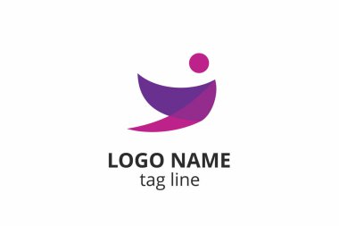 Yaratıcı insanlar siluet tasarımı. Ağ kuruluşu, sağlık kliniği, eğitim, finans kuruluşu, yatırım danışmanı gibi modern işletmeler için şablon simgesi logosu.