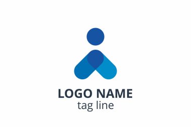 Yaratıcı insanlar siluet tasarımı. Ağ kuruluşu, sağlık kliniği, eğitim, finans kuruluşu, yatırım danışmanı gibi modern işletmeler için şablon simgesi logosu.