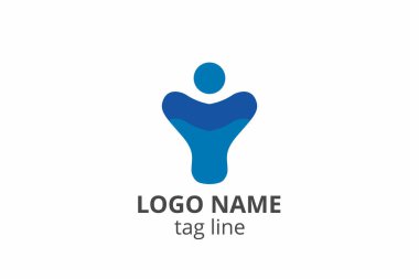Yaratıcı insanlar siluet tasarımı. Ağ kuruluşu, sağlık kliniği, eğitim, finans kuruluşu, yatırım danışmanı gibi modern işletmeler için şablon simgesi logosu.