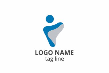 Yaratıcı insanlar siluet tasarımı. Ağ kuruluşu, sağlık kliniği, eğitim, finans kuruluşu, yatırım danışmanı gibi modern işletmeler için şablon simgesi logosu.
