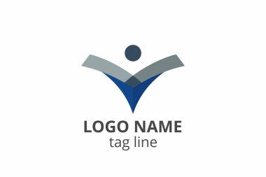 Yaratıcı insanlar siluet tasarımı. Ağ kuruluşu, sağlık kliniği, eğitim, finans kuruluşu, yatırım danışmanı gibi modern işletmeler için şablon simgesi logosu.