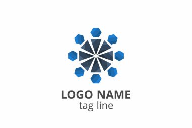 Yaratıcı insanlar siluet tasarımı. Ağ kuruluşu, sağlık kliniği, eğitim, finans kuruluşu, yatırım danışmanı gibi modern işletmeler için şablon simgesi logosu.