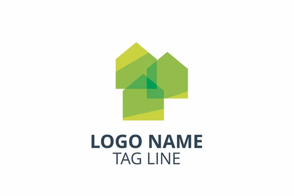 Návrhy Kreativních Tvarů Logo Šablony Pro Bytovou Stavební Firmu Nebo — Stockový vektor