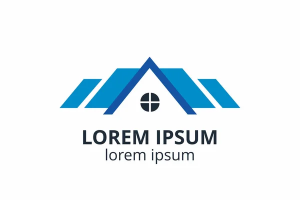 Yaratıcı şekil yapısı tasarımı. İnşaat şirketi için şablon logosu. Ya da apartman, villa, mülk, ev, bina gibi şirketler..