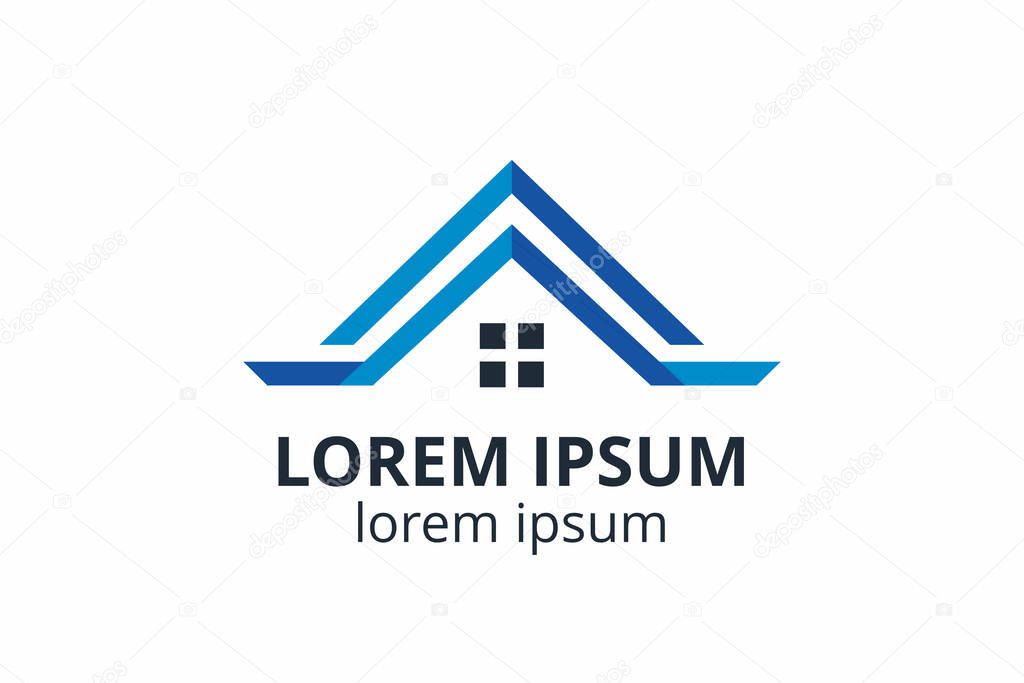 Creative shape structure design. Template icon logo for residential, construction corporate. Or any other company like apartment, villa, estate, house, building.