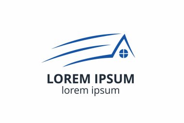 Yaratıcı şekil yapısı tasarımı. İnşaat şirketi için şablon logosu. Ya da apartman, villa, mülk, ev, bina gibi şirketler..