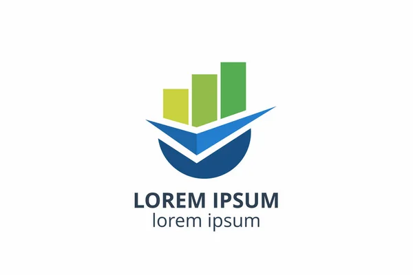 Yaratıcı Logo simgesi tasarım şablonu muhasebe, danışman, finans, yönetim, yatırım şirketi.